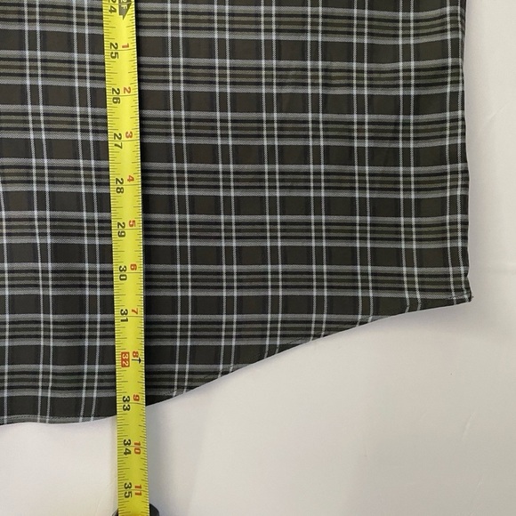 Nordstrom Men’s XL Short Sleeve Plaid Shirt Wrinkle-Resistant Green - Picture 7 of 7